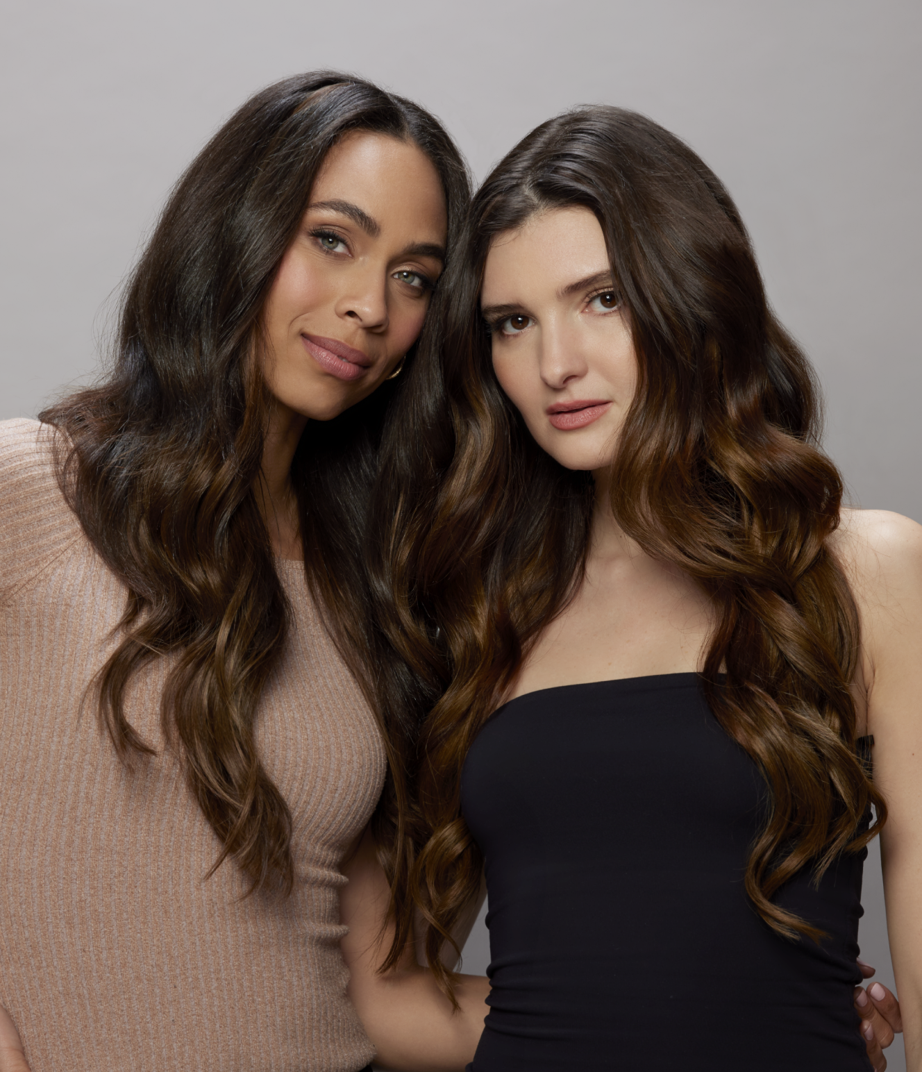5 Medium Warm Brown with 6 Medium Brown Balayage Seamless Clip-In Hair Extensions