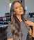 4 Dark Brown with 8 Blonde Highlights Seamless Clip-In Hair Extensions