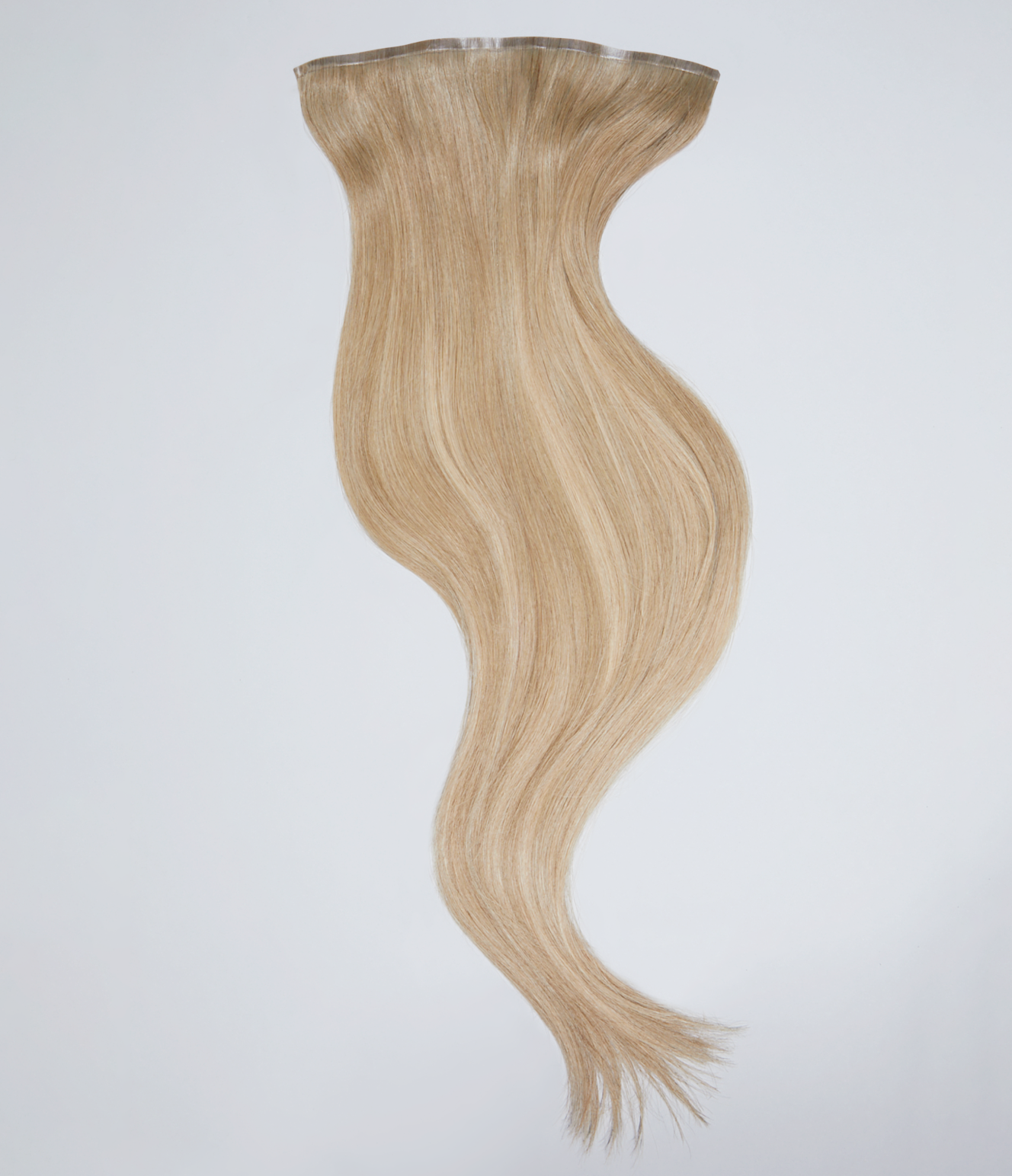 7 Dark Warm Blonde with 8 Blonde Balayage Seamless Clip-In Hair Extensions
