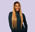 Honey blonde 1B/27 Indian straight bundle with dark roots laid flat