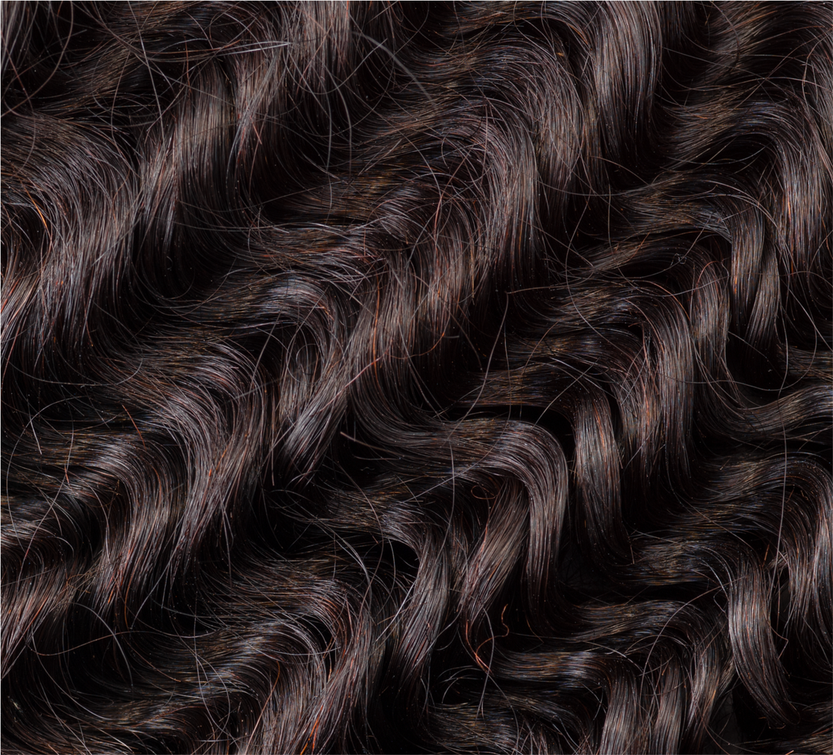 Model wearing a natural black deep wave 13x4 HD lace frontal