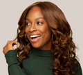 Caramel brown loose wave 5x5 transparent lace closure laid flat