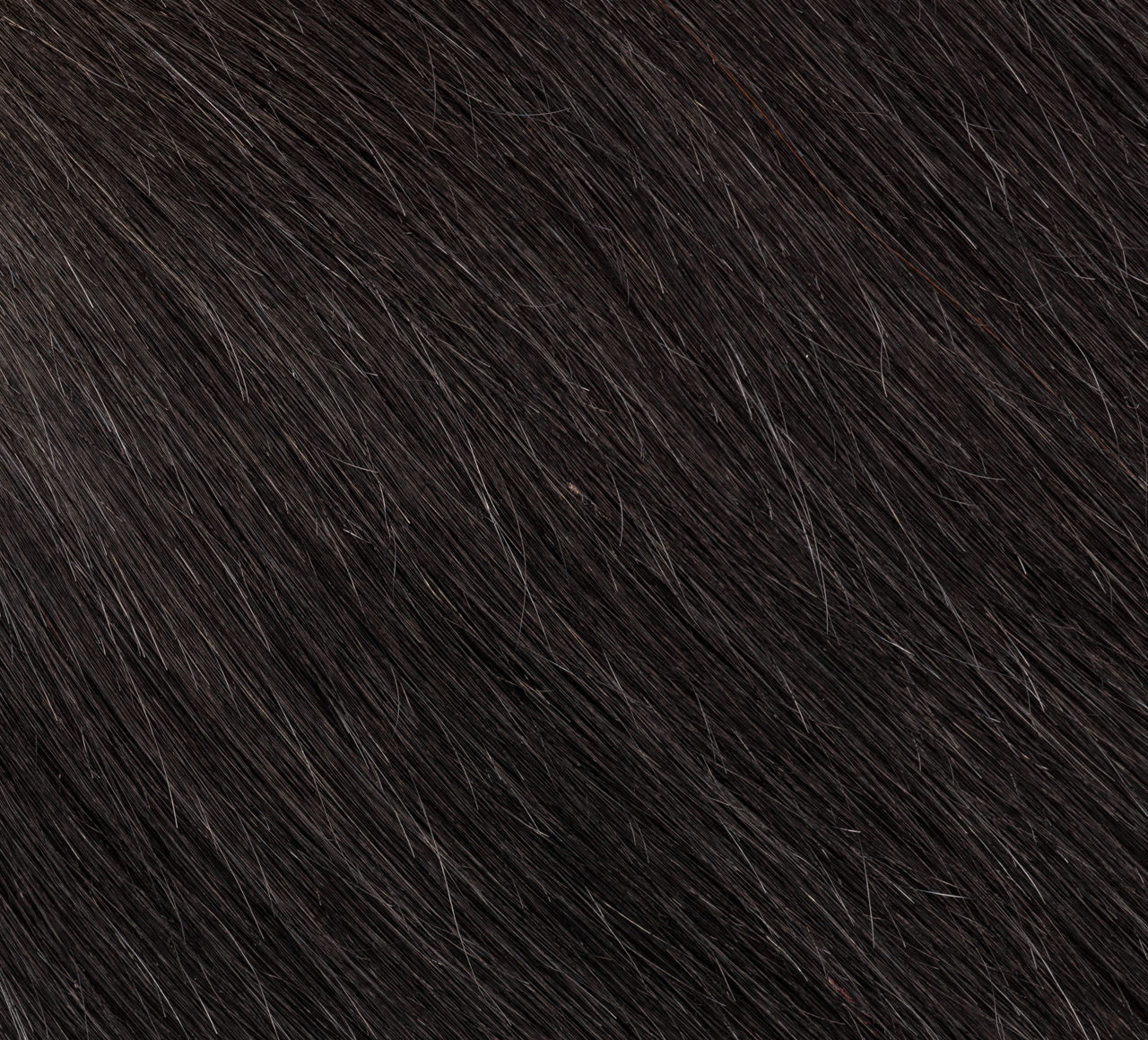 Back view of a jet black straight install with a 5x5 closure