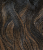 4 Dark Brown with 6 Medium Brown Balayage Seamless Clip-In Hair Extensions